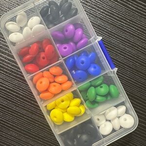 100pc Silicone Lentil bead set